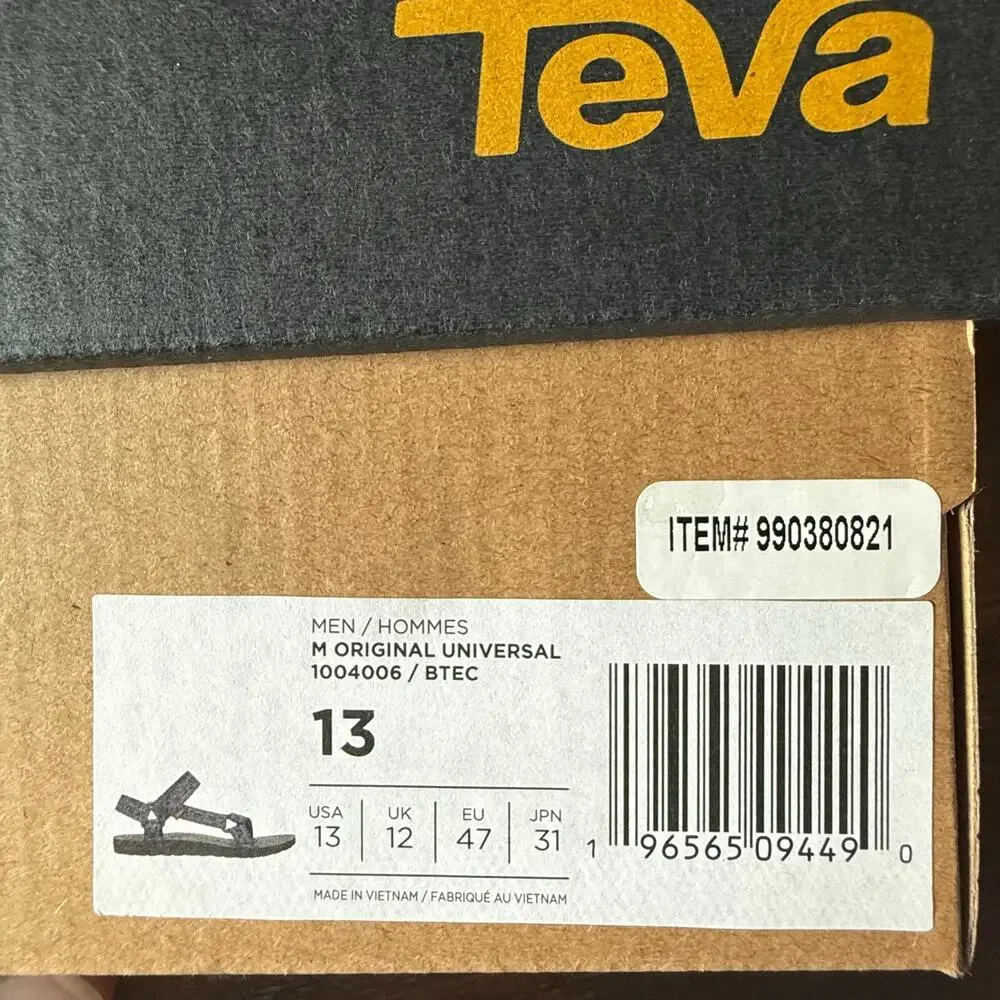 Teva Men’s Original‎ Universal Bandana Total Eclipse Slingback Sandals- Size 13M